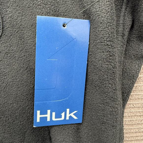 Huk Coastline Fleece Jacket Mens 2XL Black Full Zip Outdoor Fishing XXL New - Picture 4 of 10